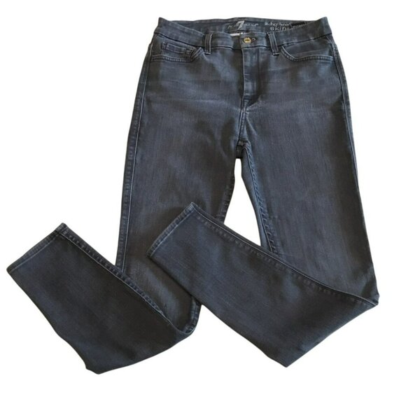 7 For All Mankind High Waist Ankle Skinny Jeans 28 - Picture 4 of 8